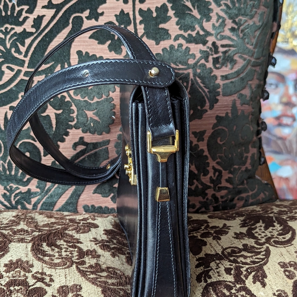 💯AUTH✨💎BALLY💎✨💎VINTAGE LOCK FLAPBAG - Picture 11 of 17
